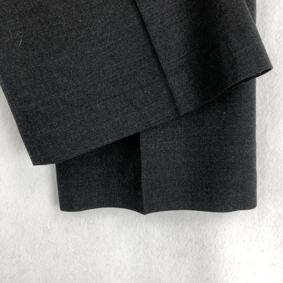 Express Women's Size 7/8R Dark Grey Wool Blend Hidden Fly Bootcut Trouser Pants - Picture 3 of 9